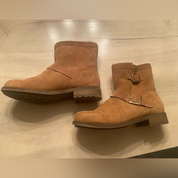 Bjorndal “Vail"  Tan Suede Leather Faux Fur Boots | Size 10 - Picture 3 of 7